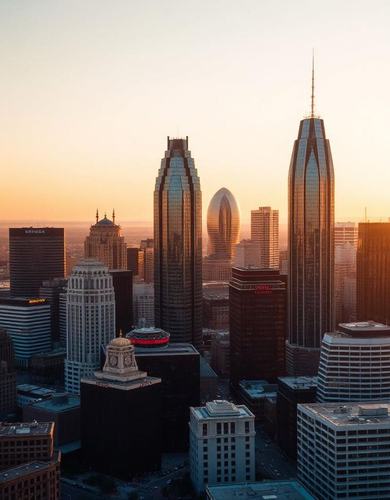 Atlanta skyline at golden hour