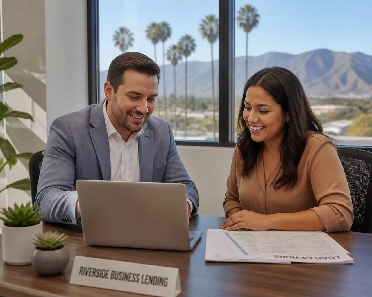 Kingsley Lending advisor meeting with a Riverside business owner