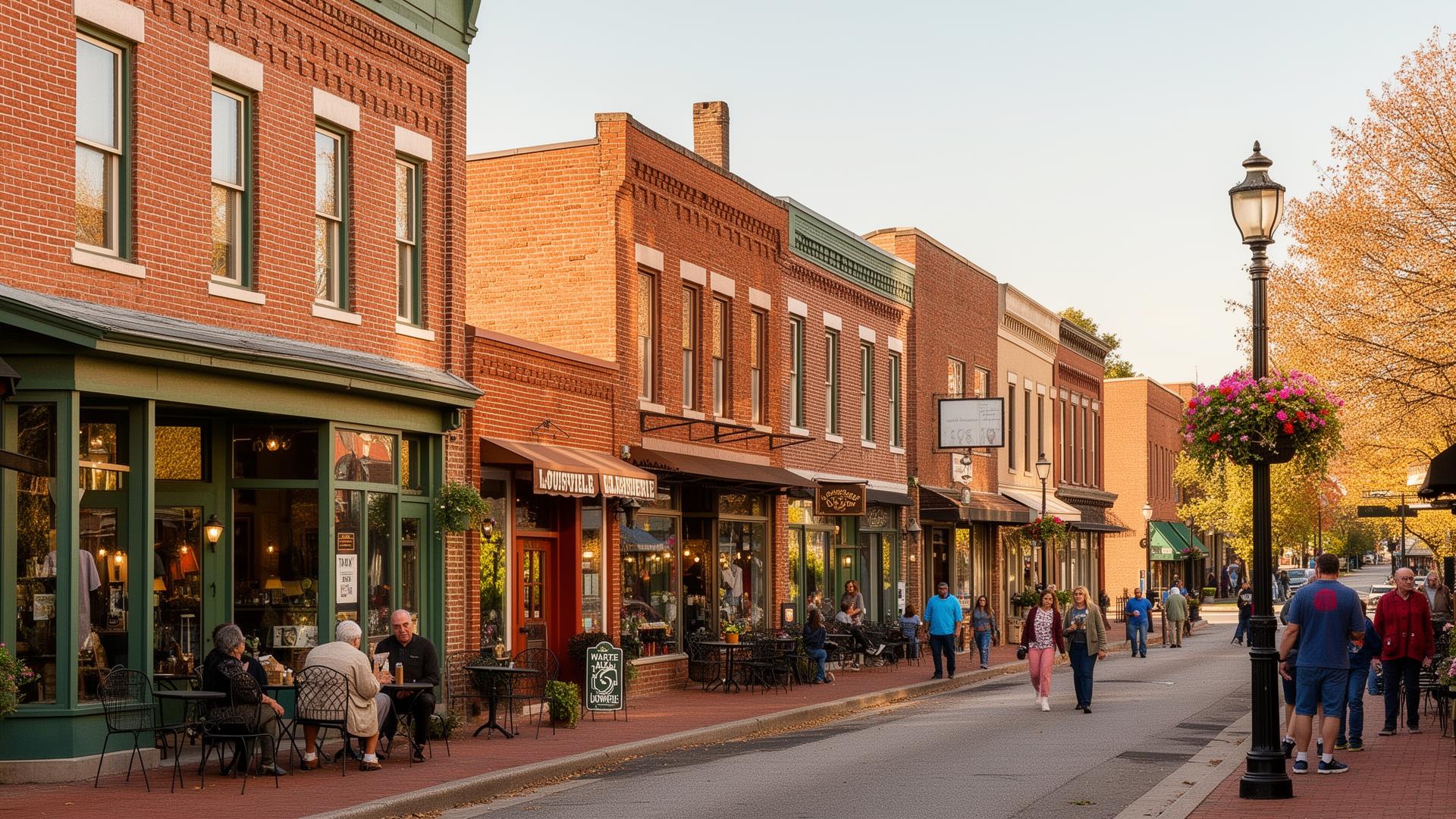 East Valley commercial district at dusk