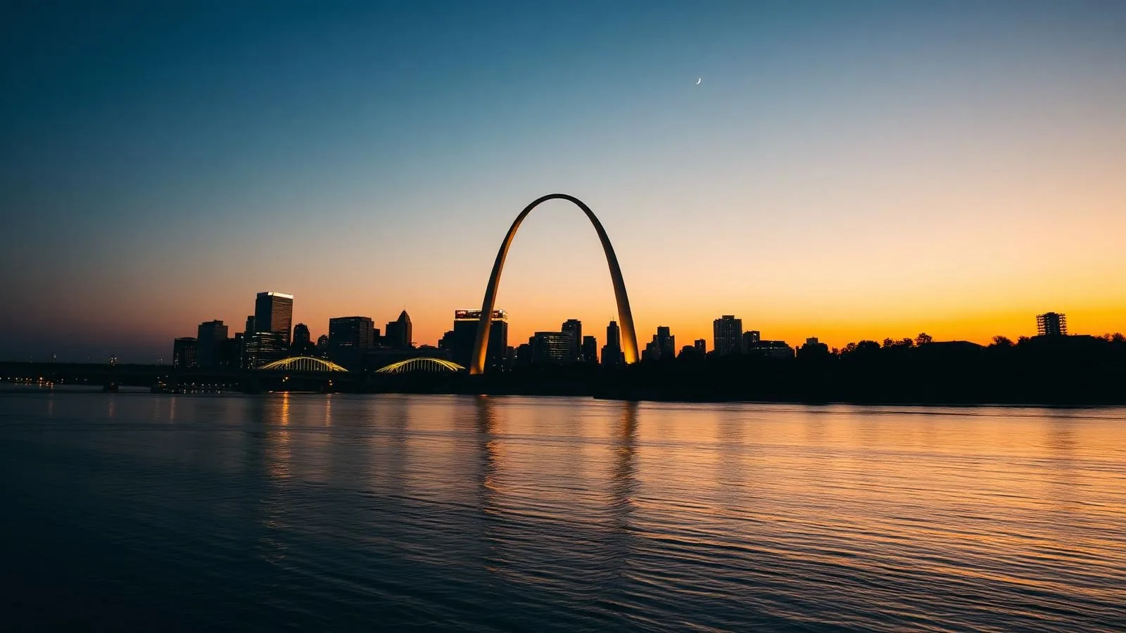 St. Louis Gateway Arch at dusk