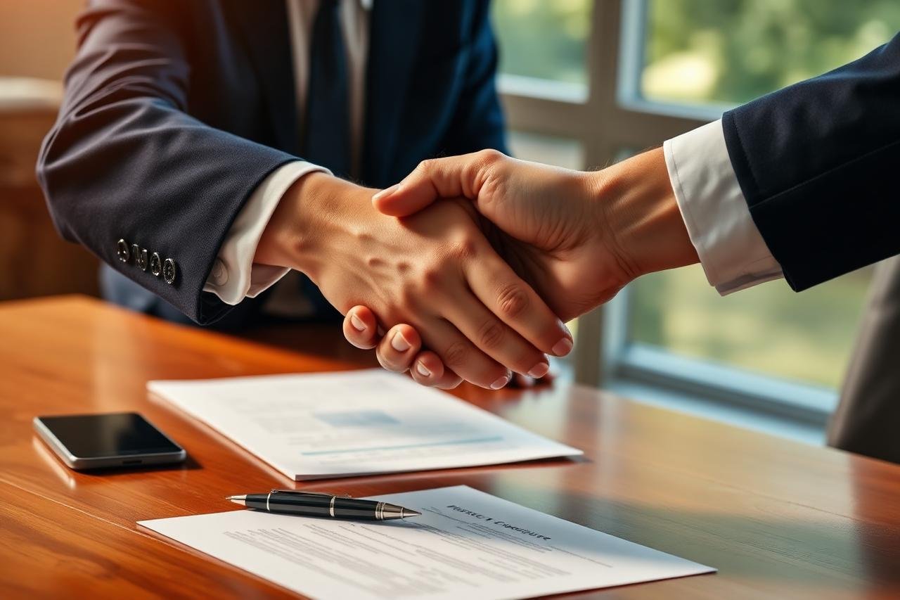 Juniper Advances banker greeting a Chula Vista business owner
